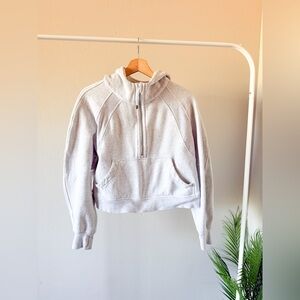 Lululemon scuba oversized hoodie 1/2 zip up heathered grey size M/L